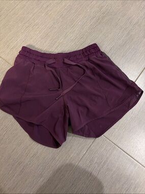 lululemon athletica Plum Athletic Running Hotty Shorts